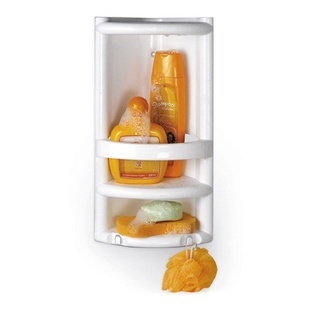 Cantoneira Prateleira Organizadora Banheiro Branco 2 Divisórias em Oferta na Shopee