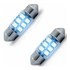 Lampada Torpedo 41 Mm Led Azul Lanterna Interna Teto