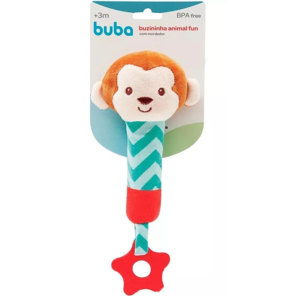 Buzininha com Mordedor Animal Fun Macaquinho 11946 - Buba em Oferta na Shopee