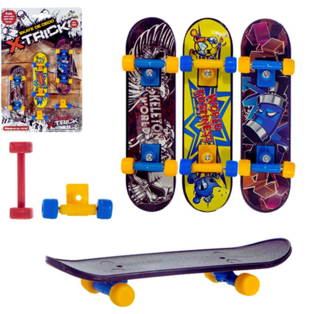 3pcs Mini Skate Boards Finger Toy Impressão Profissional Liga Finger Board Skate Mini