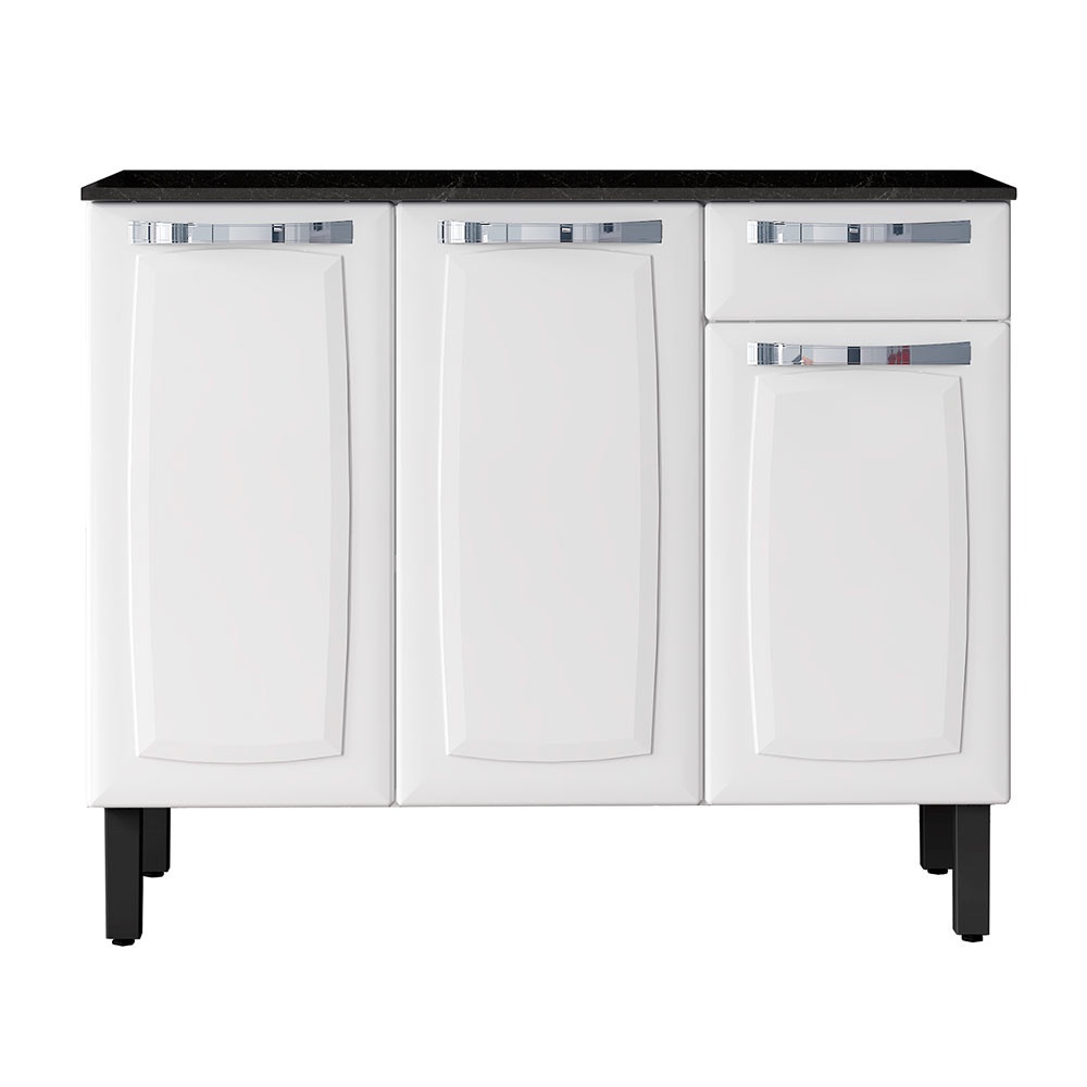 Balcão Itatiaia Rose 3 Portas 1 Gaveta Com Tampo em Oferta na Shopee