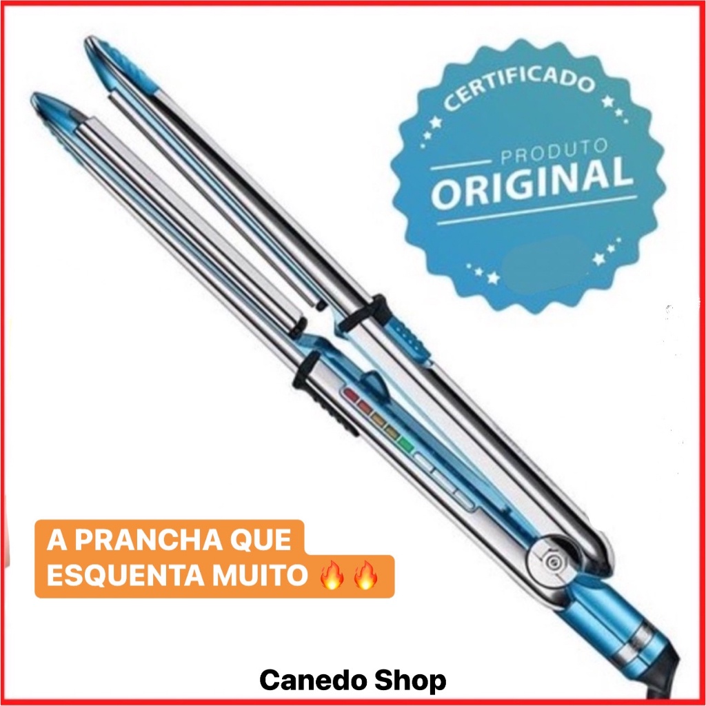 Prancha de Cabelo e Chapinha Original Super Nano Titanium Com Nota Fiscal Optima 3000 Profissional 465 F