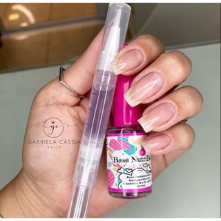 Kit de Tratamento e Crescimento das Unhas - Base Fortalecedora Nutribomba + Caneta Hidratante - Envio Imediato