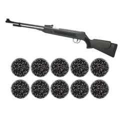 Carabina De Pressão Spring Black Cal 5,5mm +10 Lata Chumbinh
