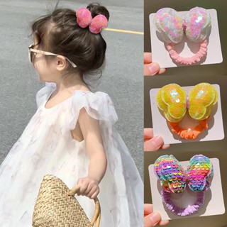 Corda De Cabelo Borboleta Crianças Scrunchies Ponytail Anel Menina Pílula Cabeça Faixa De Borracha Cabeleireiro Acessórios