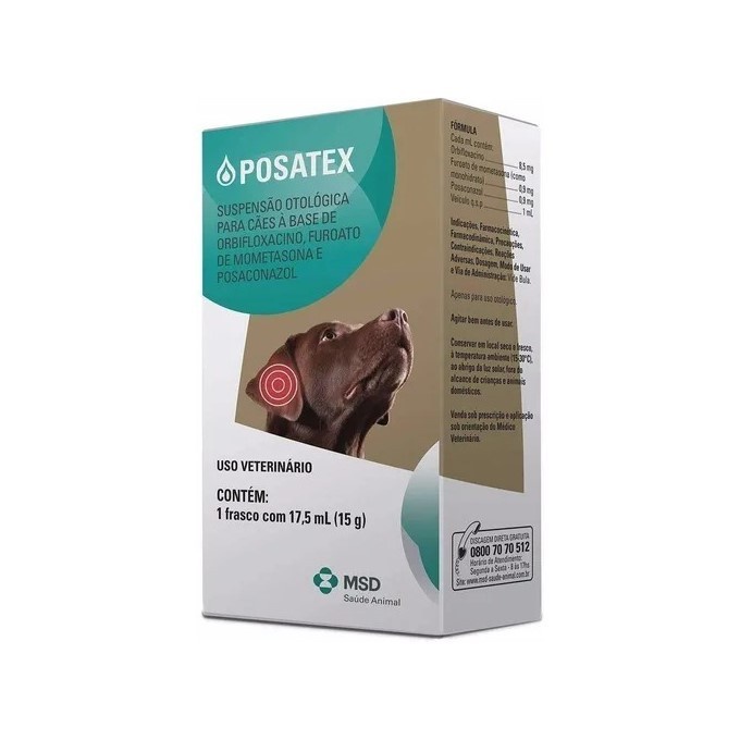 Suspensão Otológica Posatex 17,5 mL - MSD