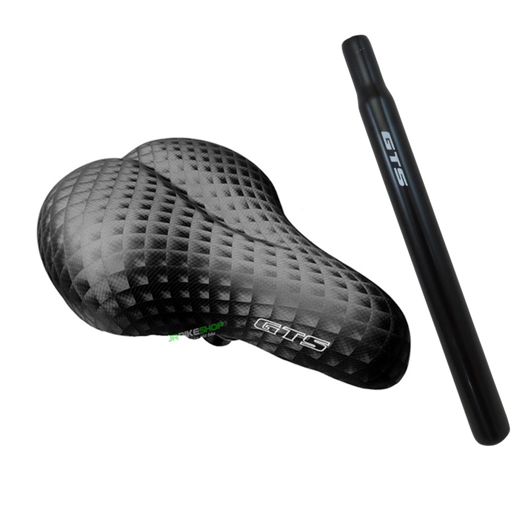 Selim Bike Confortavel Duas Molas Largo + Canote 28cm