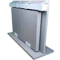 Kit p/ Porta Correr Trilho Alumínio 3,50m Branco p/ Duas Portas