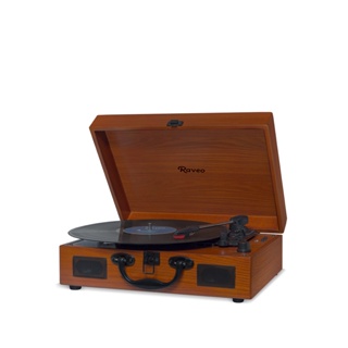 Vitrola Raveo Sonetto Chrome Retrô toca Discos Vinil Wood em Oferta na Shopee