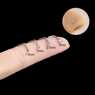 1 Pedaço De Nariz De Aço Cirúrgico Em Forma De L Carne G23 Titânio Com Zircônio 1,5-3 mm