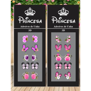 500 adesivos de unha 3d variados revenda P50