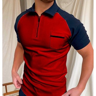 Nova Moda De Verão Européia E Americana Camiseta Polo De Impressa Tendência Zip De Manga Curta