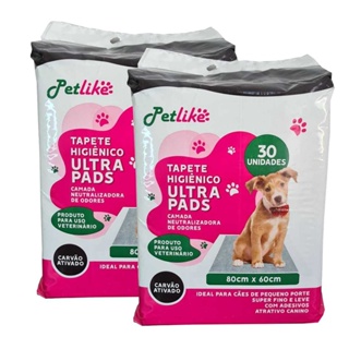 Tapete Higiênico para Cães Carvão Ativado 80x60 kit 60un em Oferta na Shopee