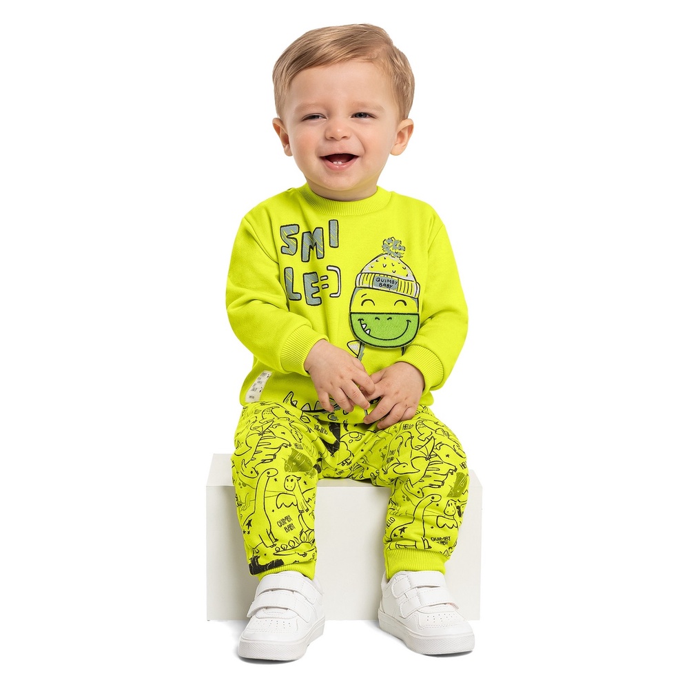 Conjunto Blusão e Calça Moletom Bebê Quimby