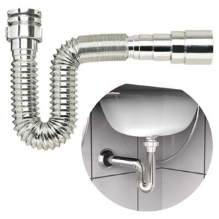 Sifão Flexível Cromado Tubo Sifonado Universal Sifao Metalizado em Oferta na Shopee