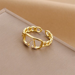 Micro Set Zircon Hollow out Ring , Jóias De Moda Popular Personalidade Anel Aberto Para Mulheres