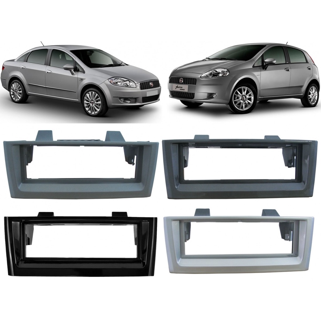 Moldura De Painel 1 Din Fiat Punto / Linea 2007 2008 2009 2010 2011 2012