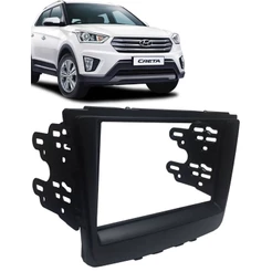 Moldura De Painel 2 Din Hyundai Creta Preto