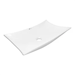 Cuba Banheiro Lavabo Cerâmica Em Louça 57x38 Branca Folha Sobrepor Tubrax - BAB0008