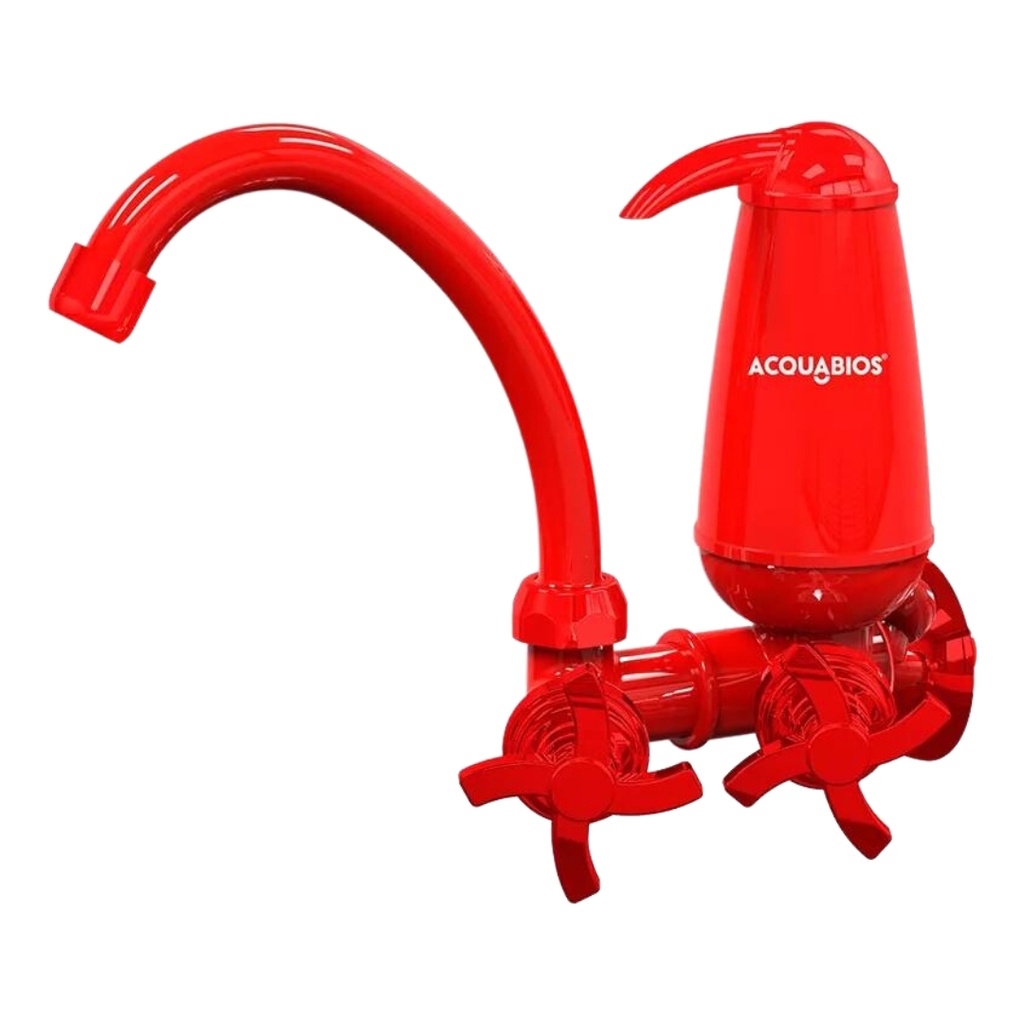 Torneira Cozinha de Parede com Filtro Bica Móvel Colors Acquabios 1006-0123 Vermelha