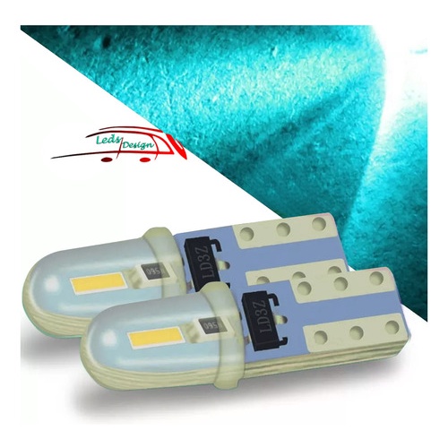2 Lâmpada Led Ice Blue Painel Comando Ar Calibra Chevette