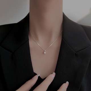 925 Colar De Zircônio Prata Gota D