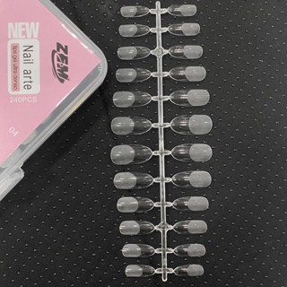 KIT 240 Unha Tips Soft Gel Fosca Almond Zem
