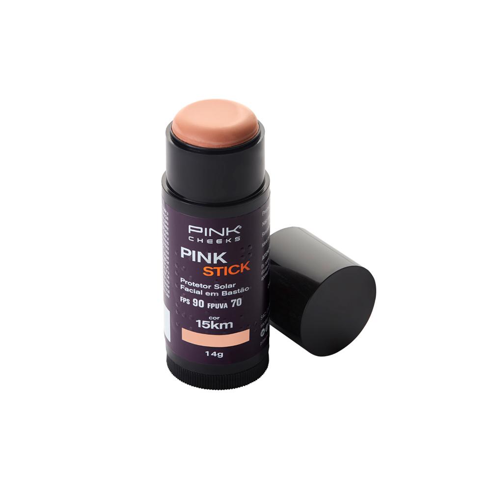 Pink Cheeks Pink Stick FPS 90 FPUVA 70 15Km Protetor Solar Facial com Cor 14g em Oferta na Shopee