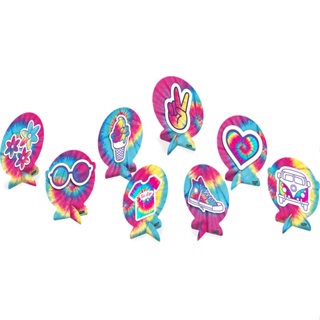 Decoração de Mesa Festa Tie Dye - 08 Unidades - Festcolor - Rizzo Festas em Oferta na Shopee