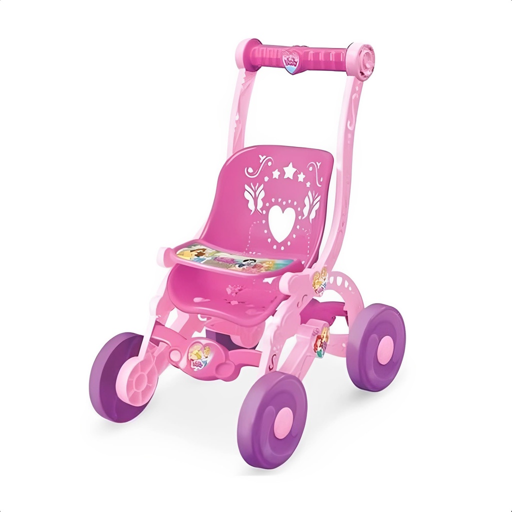 Carrinho De Boneca Princesas Infantil Disney Decorado Resistente +3 Anos Faz de Conta Brinquedo Líder - 2390 em Oferta na Shopee