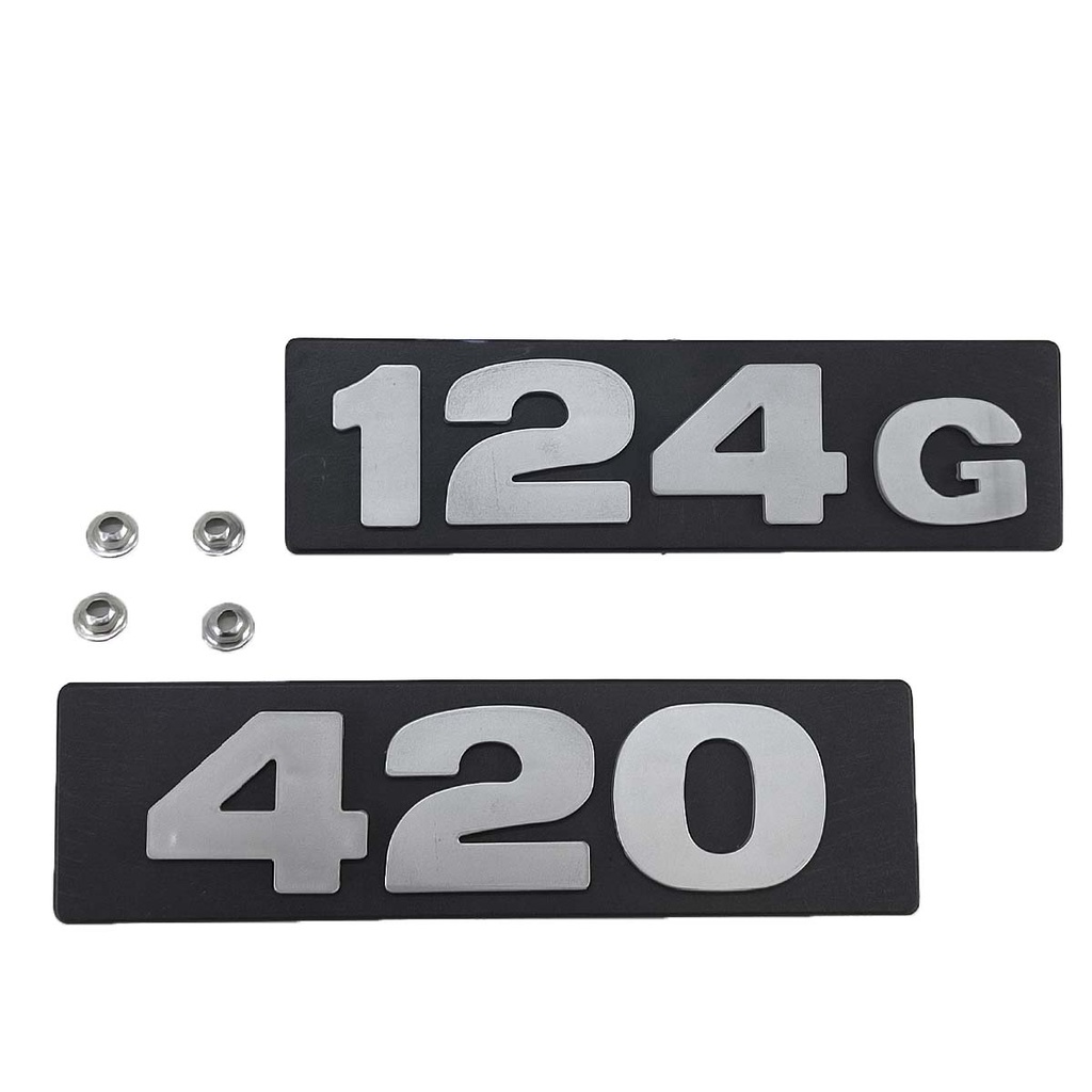 Kit Emblema Letreiro Modelo Potência Scania 124G + 420 + 4 travas