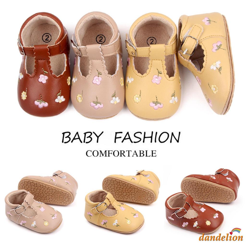 Sapatos de Princesa para Bebês Meninas com Solado de Borracha Premium, Sapatos de Caminhada em Couro PU para o Primeiro Passo