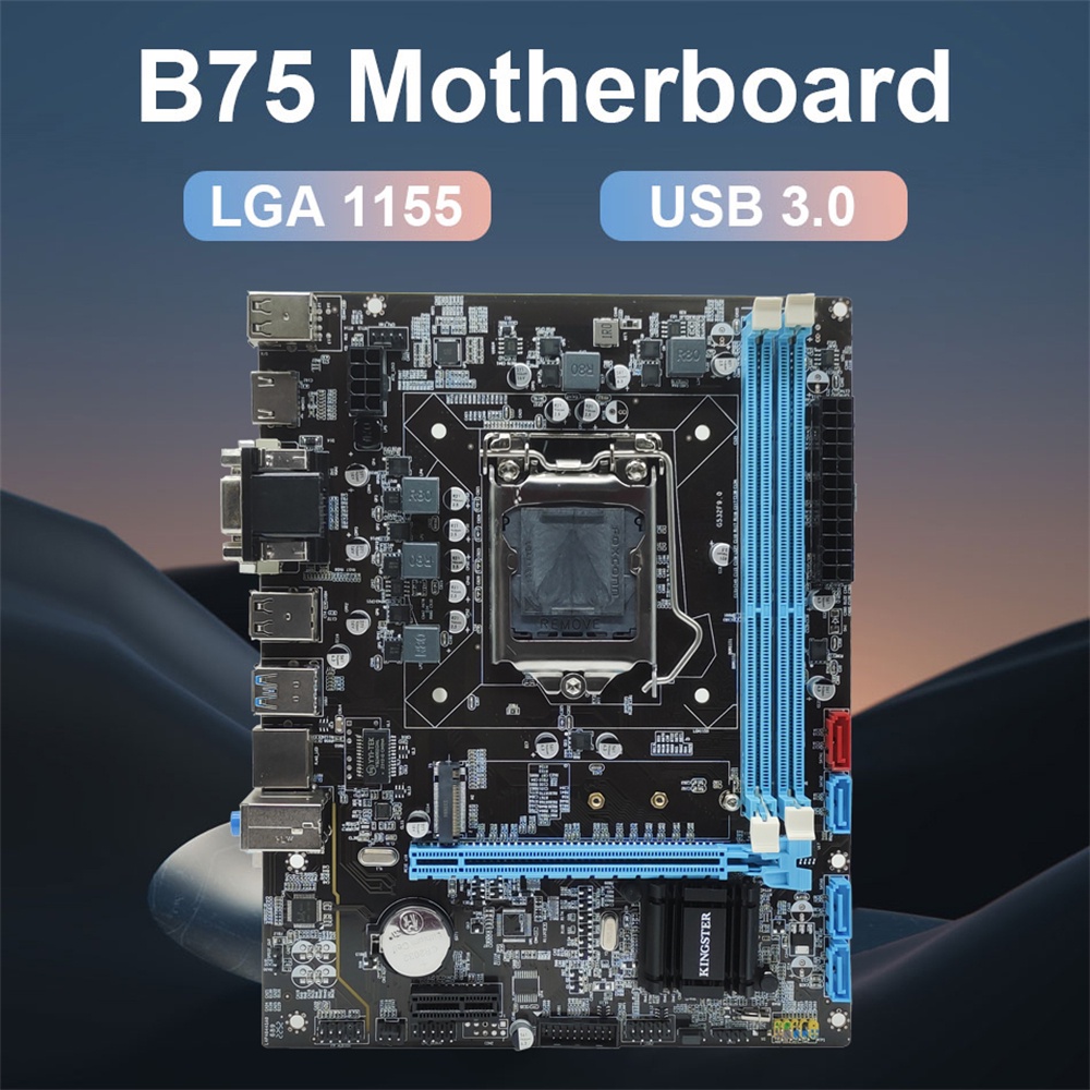 Kingster B75 Placa Mãe LGA 1155 suporte Intel i3/5/7 LGA1155 CPU 2 * DDR3 Memória de até 16GB USB3.0 SATA3.0 placa placa pc gamer