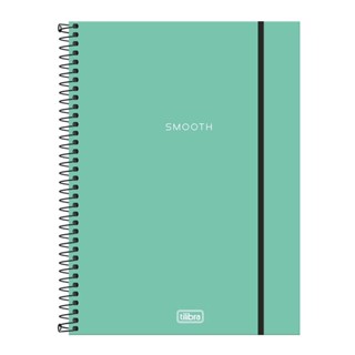 Caderno capa plástica universitário 10x1 160 folhas Neon Turquesa Tilibra