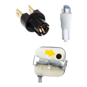 Soquete + Lâmpada Led Branco Marcador Combustivel Fusca em Oferta na Shopee