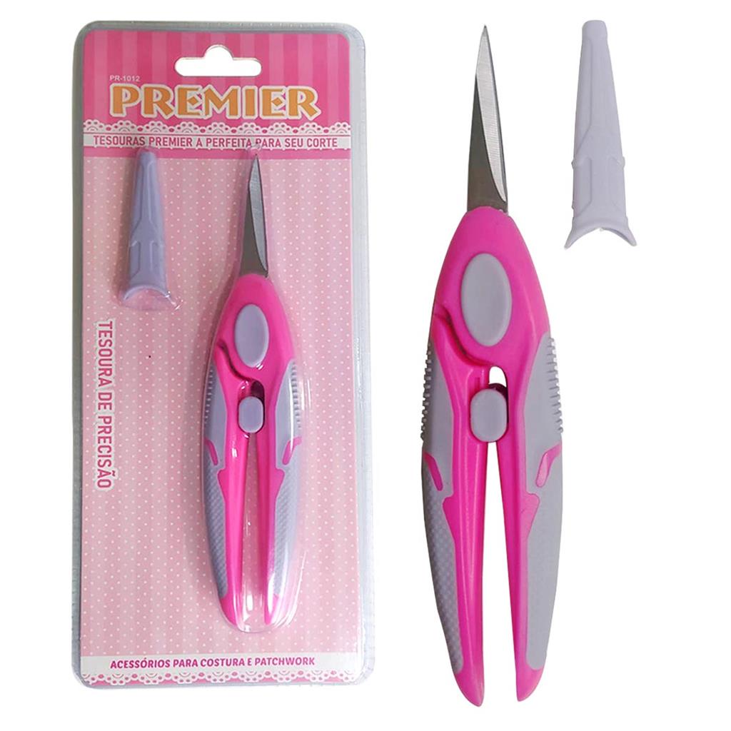 Tesoura Precisao Ponta Fina Acabamentos Artesanato Patchwork