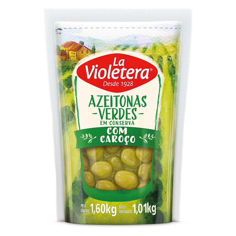 Azeitona Verde Com Caroço La Violetera 1,01kg