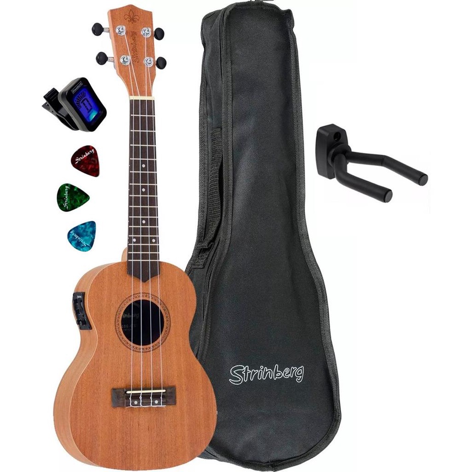 Kit Ukulele Concert Strinberg Uk06ce Eletrico C/ Afinador em Oferta na Shopee
