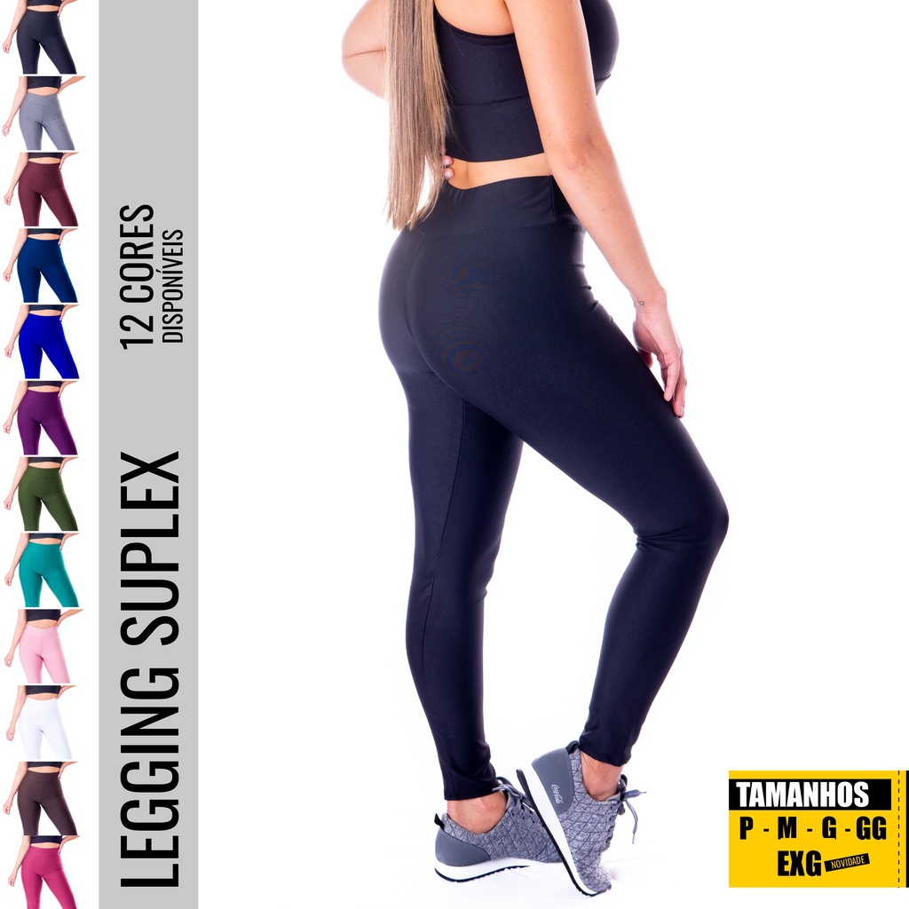 Calça Legging PREMIUM Feminina Preta Grossa Dia A Dia Valor De Atacado Envio 24h