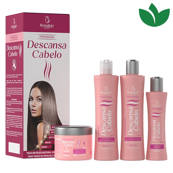 Kit Capilar Profissional Descansa Cabelo 4 Itens Bio Instinto em Oferta na Shopee