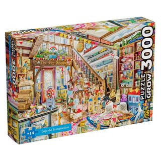 Quebra-cabeça 3000 Peças Loja de Brinquedos - Grow em Oferta na Shopee