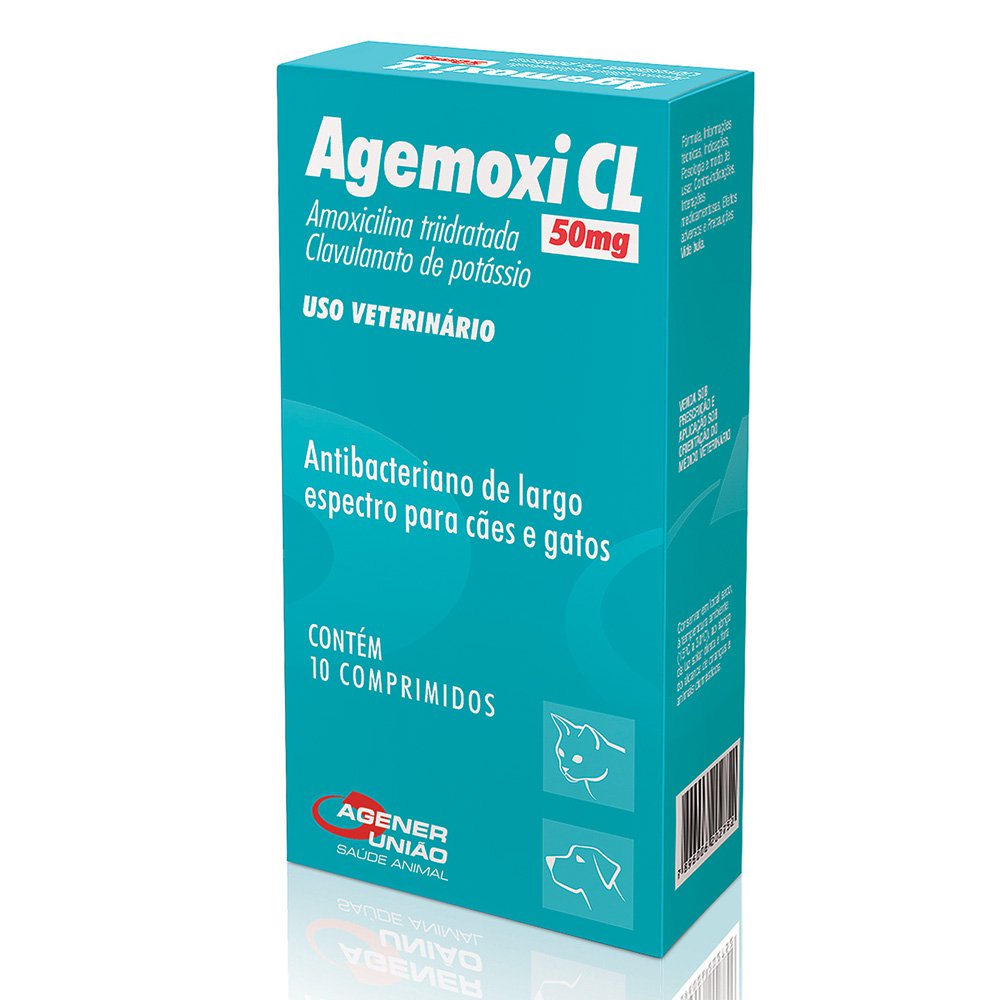Agemoxi CL 50mg Agener União Com 10 Comprimidos em Oferta na Shopee