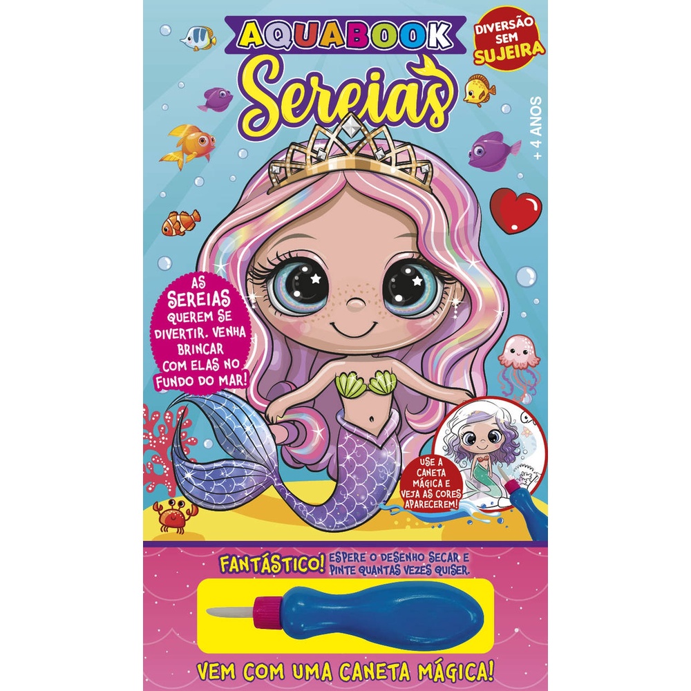Aquabook Sereias - com Caneta Mágica