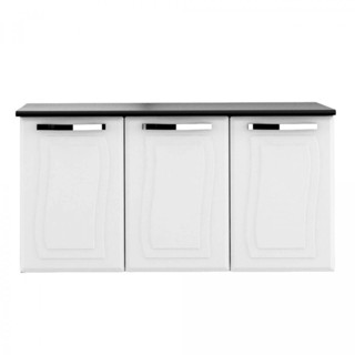 Balcão com Tampo Colormaq Paraty 3 Portas em Aço Branco