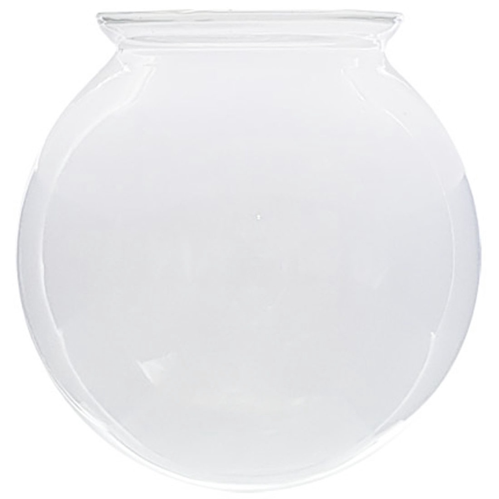 Globo De Vidro Transparente Esférico com Colar 10 x 15