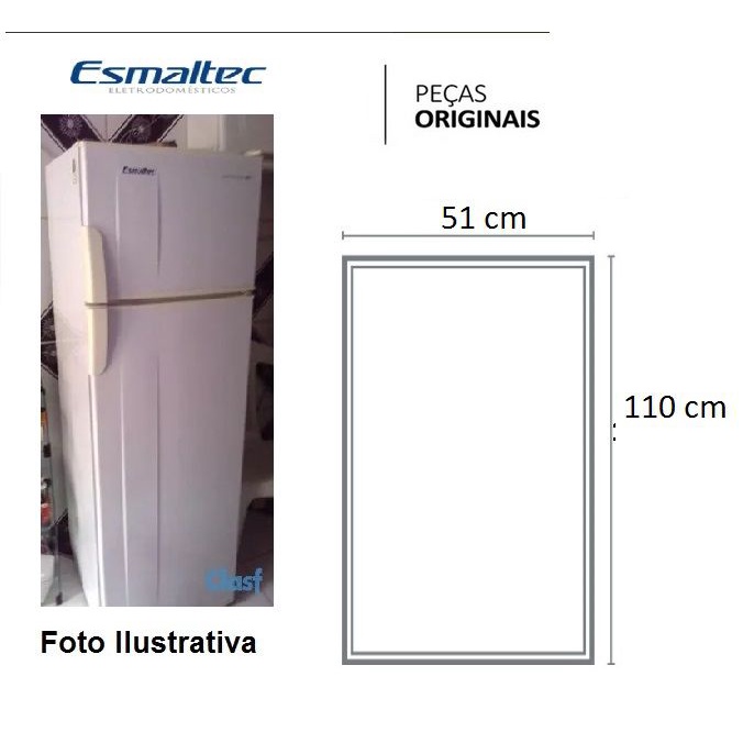 Borracha para Geladeira Esmaltec ER32d  - INFERIOR (GELADEIRA)
