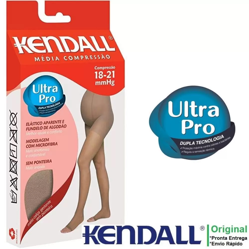Meia Calça Kendall Média Compressão P/ Gestante S/ Ponteira