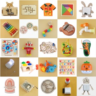 Montessori Busy Board peças bebê treinamento básico de habilidades para a vida aprendizagem precoce brinquedos educativos para crianças