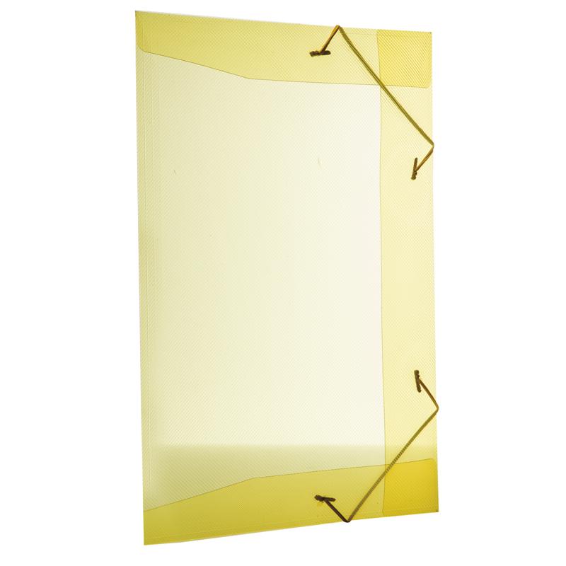 Pasta com aba elástico ofício Line transparente amarelo 0254.A Dello - Stationery