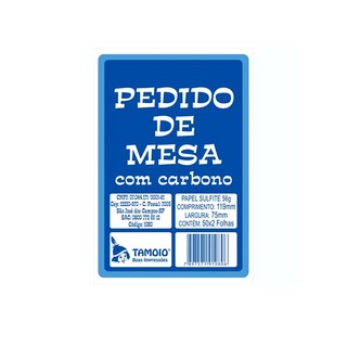 Comanda de mesa c/carbono 1080 50fls 2 vias Tamoio em Oferta na Shopee